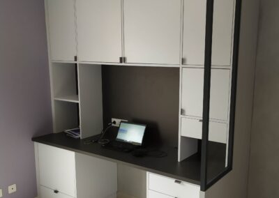 bureau blanc moderne sur mesure lyon